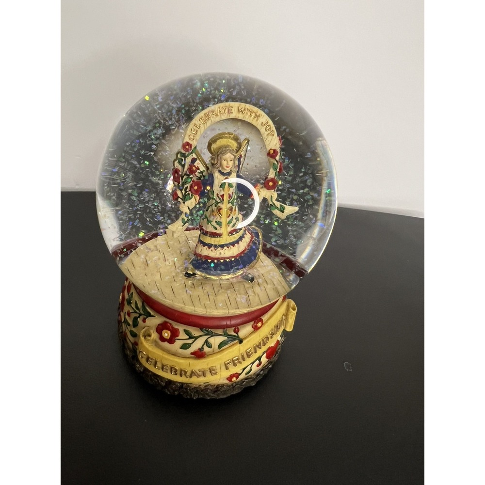Vintage‎ Musical Snow Globe Celebrate Friendship
